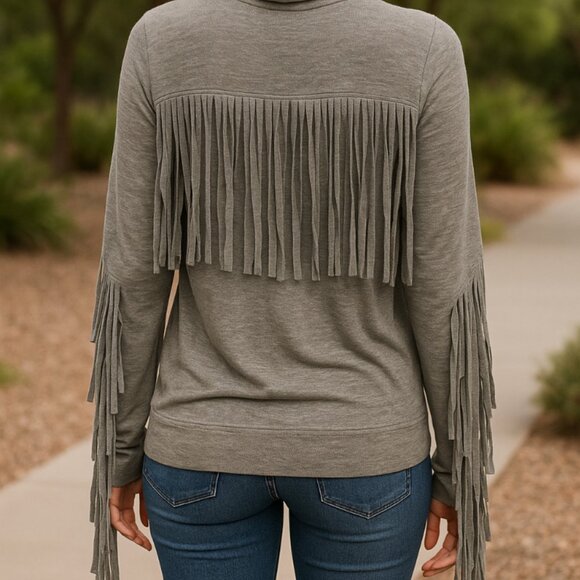 #133 POL Heather Gray Zip-Up Hoodie - Picture 5 of 5